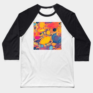 Abstract oil and water mix background Baseball T-Shirt